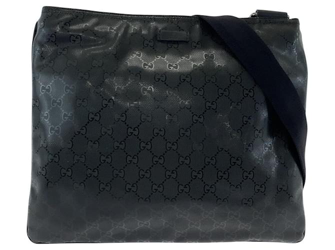 Gucci GG Imprime PVC Shoulder Bag Black Plastic  ref.2508817