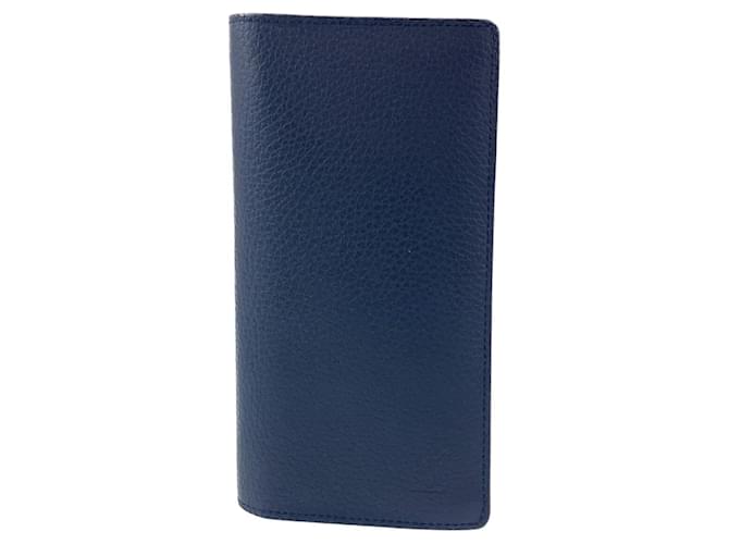 Louis Vuitton Portefeuille Brazza Taurillon Long Wallet Blue Leather  ref.2509139