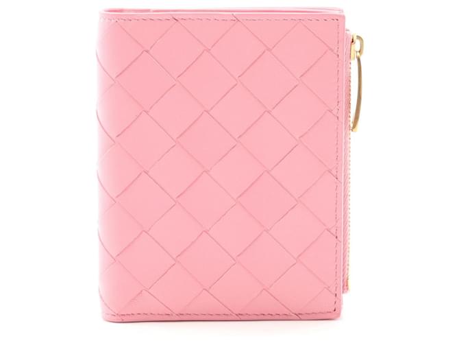 Bottega Veneta Intrecciato Leather Wallet Pink  ref.2509688