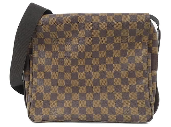 Louis Vuitton Naviglio Damier Shoulder Bag Metallic Bronze Cloth  ref.2509739