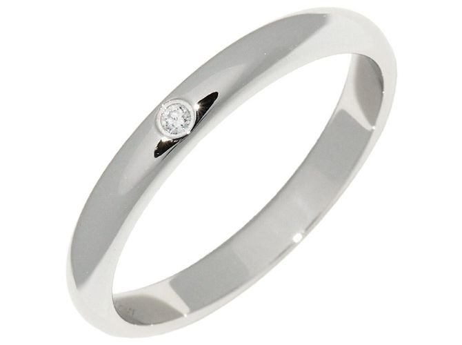 Love Cartier Pt950 1895 Ehering Ring B40577 Größe 9 Silber Metallisch
