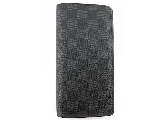 Louis Vuitton Portefeuille Brazza Damier Graphite Wallet Black Cloth  ref.2510017