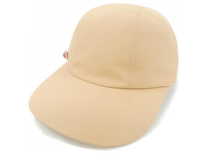 Hermès Gorra de algodón Hermes H251057N Castaño Beige