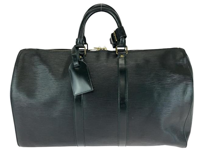 Louis Vuitton Epi Leather Keepall 45 Bag Black Pony-style calfskin  ref.2510099