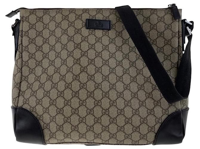 Gucci GG Supreme Canvas Shoulder Bag Brown Beige Cloth  ref.2510182