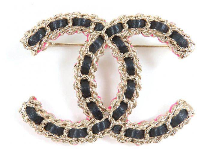 Classique Broche COCO Mark de Chanel Doré Métallisé