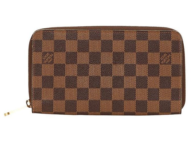Portafoglio lungo Zippy Organizer Damier Louis Vuitton Metallico Bronzo