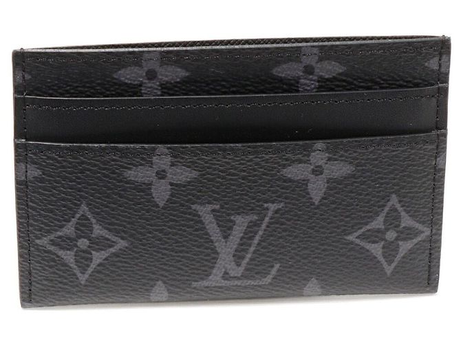 Louis Vuitton Monogram Eclipse Porte Cartes Double Card Case M62170 Black