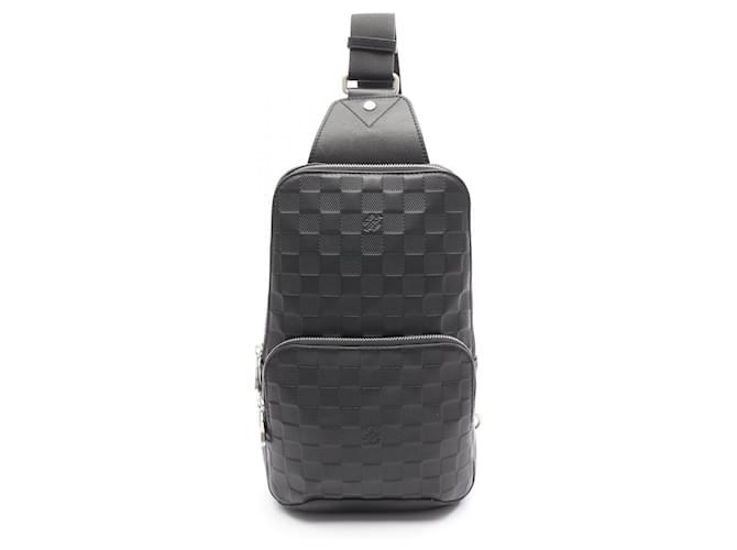 Louis Vuitton Avenue Sling Bag Damier Infini Shoulder Bag Black Leather  ref.2511176