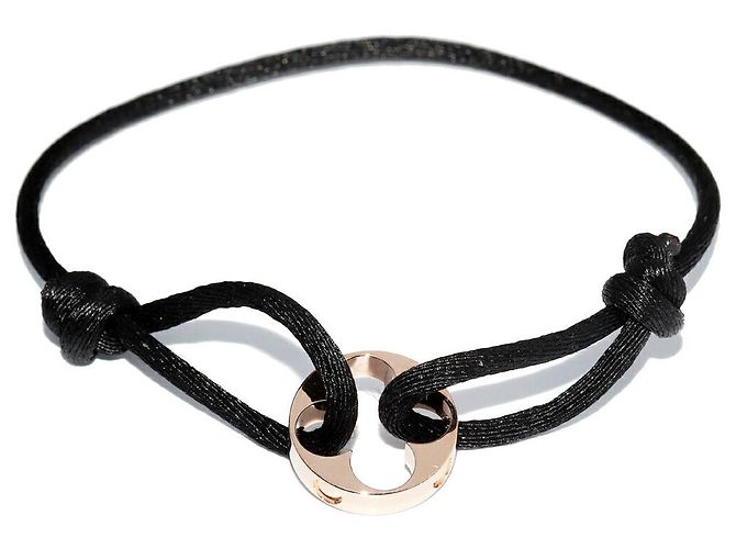 Pulseira Lien Empreinte K18PG Louis Vuitton Q95647 Preto