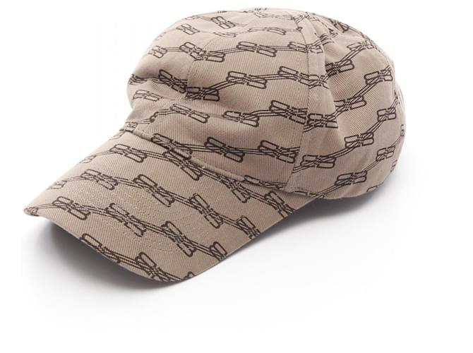Boné de algodão BB Monogram da Balenciaga Marrom Bege  ref.2511658