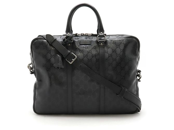 Gucci GG Imprime Business Bag 2way 208463 Black Leather  ref.2511909
