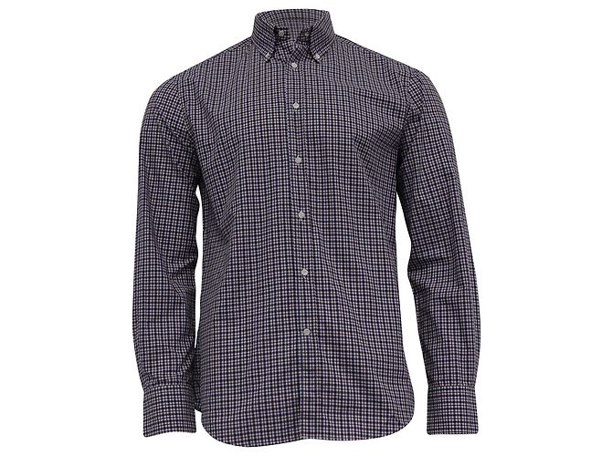 Camicia a quadri con bottoni Brunello Cucinelli in cotone multicolore