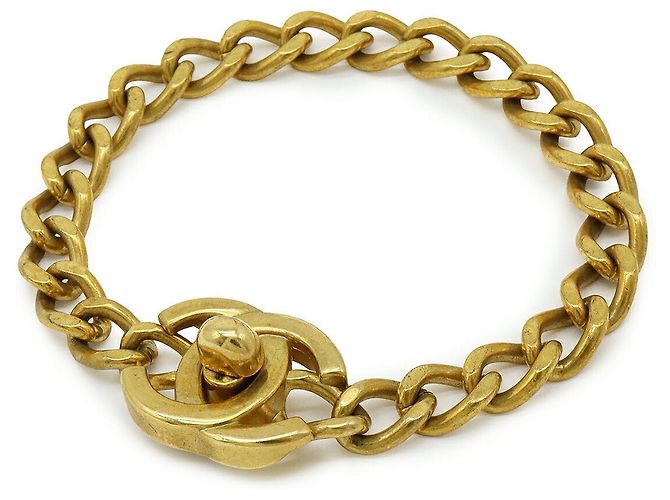 Timeless Pulsera de Cadena Coco Mark de Chanel Dorado Metálico