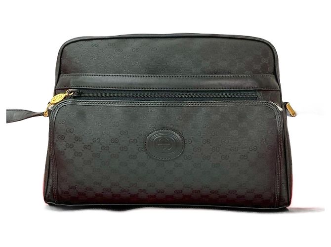 Borsa a Spalla in Pelle Micro GG di Gucci Nero