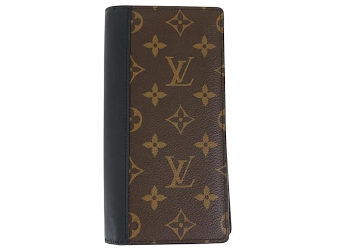 Louis Vuitton Portefeuille Brazza Monogram Long Wallet Brown Cloth  ref.2513027