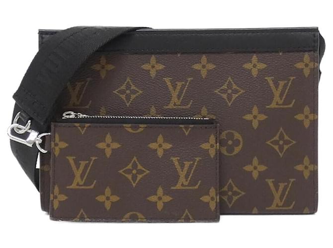 Louis Vuitton Monogram Macassar Gaston Wearable Wallet Shoulder Bag Brown Cloth  ref.2513034