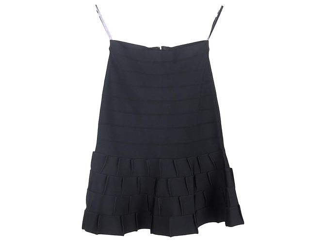 Gonna Mini a Strati Herve Leger in Rayon Nero