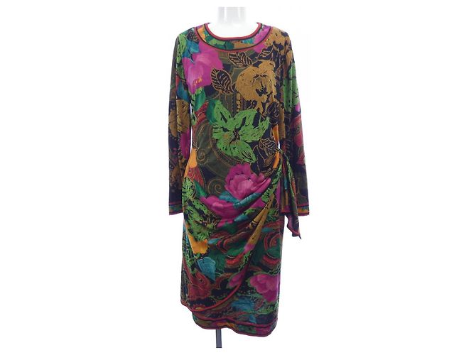 Autre Marque Vestido Leonard Negro Rosa
