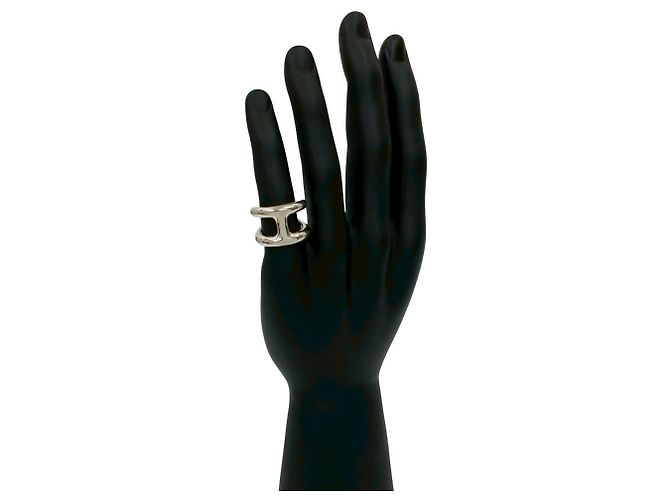 Hermès Hermes Osmos GM Silver 925 Band Ring Silvery