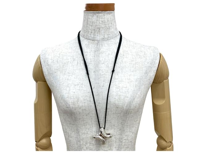Hermès Collana Choker Pendente HERMES Lima GM Argento 925 