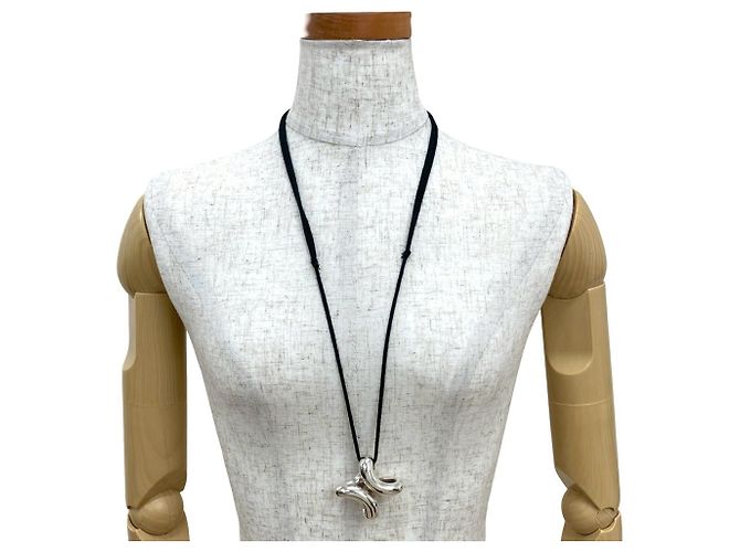 Hermès Collar Choker Péndulo HERMES Lima GM Plata 925 
