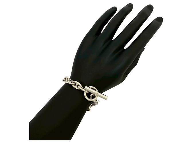 Hermès Hermes Chaine d'Ancre Silver Charm Bracelet Silvery