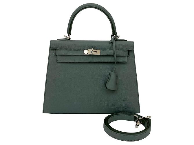 Bolsa de mão Hermès Kelly 25 em couro Epsom Marrom