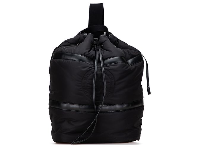 Sac à dos à cordon en nylon noir Rive Gauche de Saint Laurent