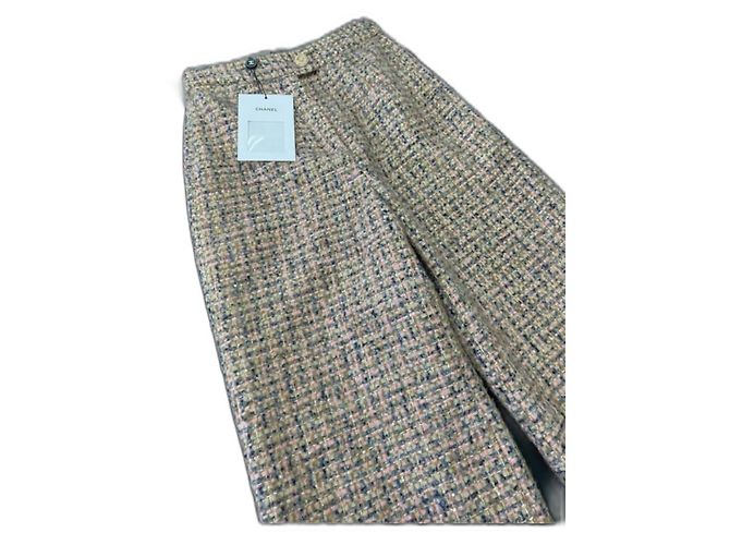 Cambon Chanel Tweed Hose Beige