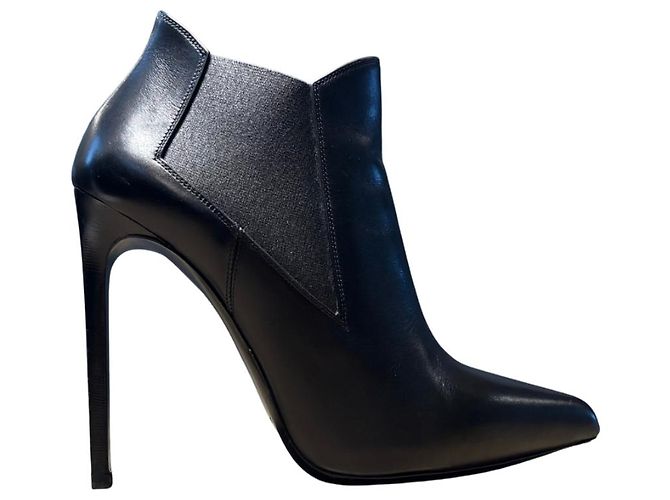 Tênis de cano alto com studs Saint Laurent Paris Preto