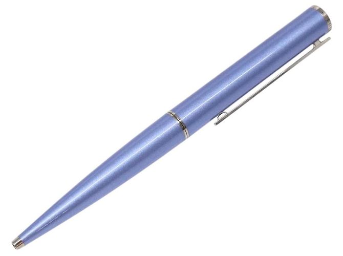 LOUIS VUITTON Jetligne Pen Metal Blue LV Auth bs29150