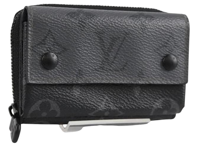 LOUIS VUITTON Eclipse Reverse Zippy Organizer Wallet M82771 LV Auth 141193M Black Monogram  ref.2515056