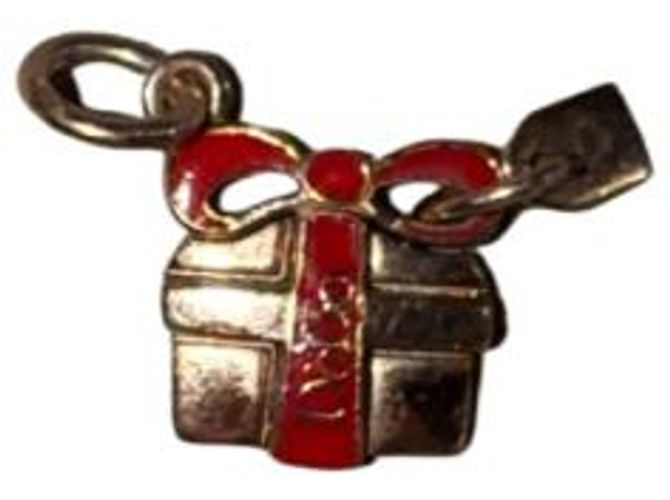 Dodo Pomellato Pingente Dodo Casa Caixa de Presente em Ouro Rosa 9KT com Esmalte Vermelho Dourado