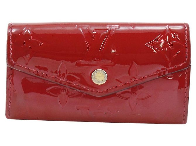 Louis Vuitton Multicles 4 Monogram Vernis Key Case Red