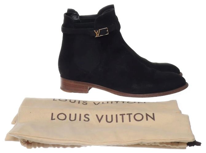 Stivaletti Louis Vuitton in pelle nera Nero