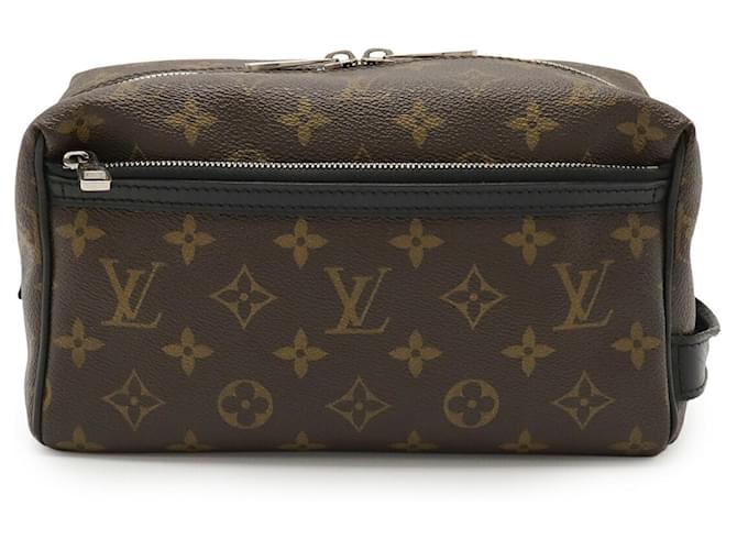 Louis Vuitton Monogram Macassar Truss Toilette Pouch Brown Black Patent leather  ref.2515990