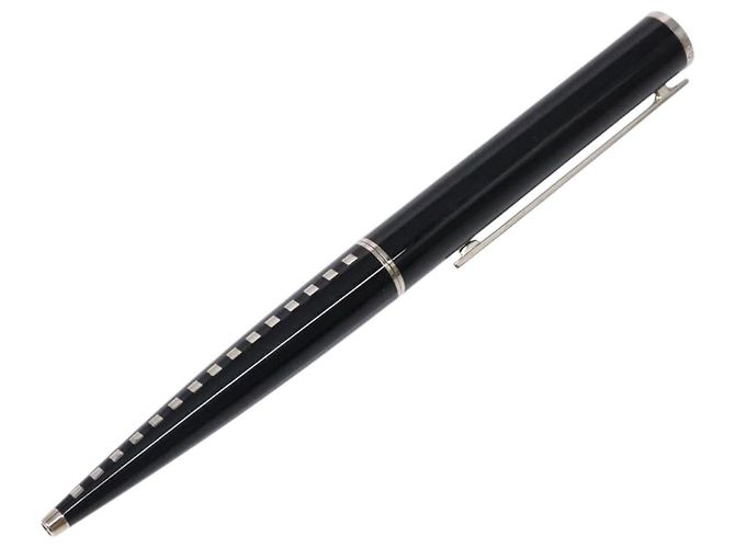 Penna Jetligne in metallo nera LOUIS VUITTON Auth bs29151 Nero