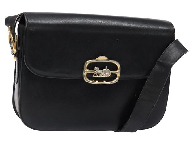 Céline Borsa a Spalla CELINE in Pelle Nera Oro Auth 140224 Nero D'oro