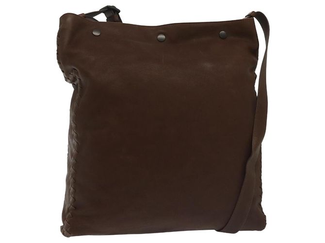Autre Marque Bolsa de Ombro de Couro Marrom Auth ep10281 da BOTTEGA VENETA