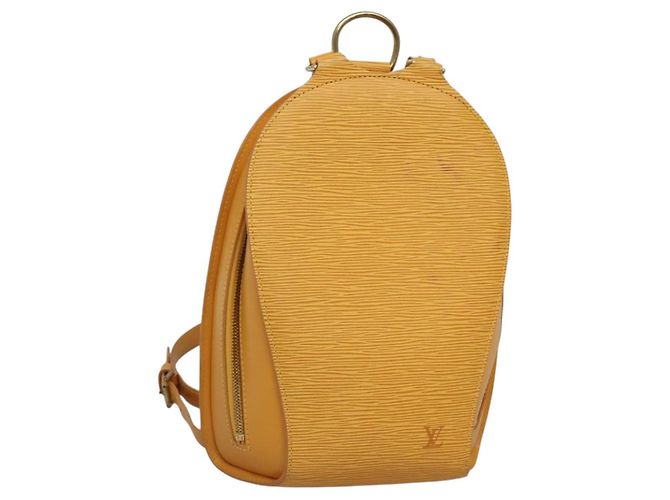 LOUIS VUITTON Epi Mabillon Backpack Yellow M52239 LV Auth ep10799