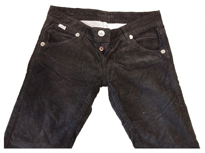 Ba&sh Velours Jeans JRoning Damenhose T29 T M/L Schwarz