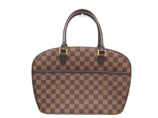 Bolsa de mão horizontal Damier Sarria Louis Vuitton Marrom Damier ebene