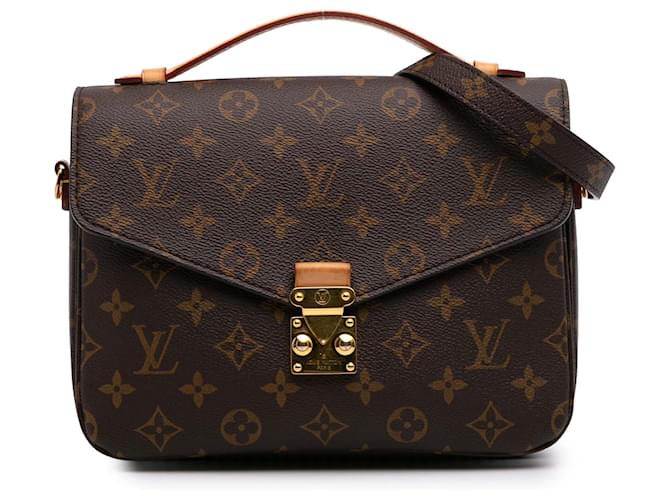 Pochette Metis Monograma Marrom Louis Vuitton Lona Pano  ref.2516745