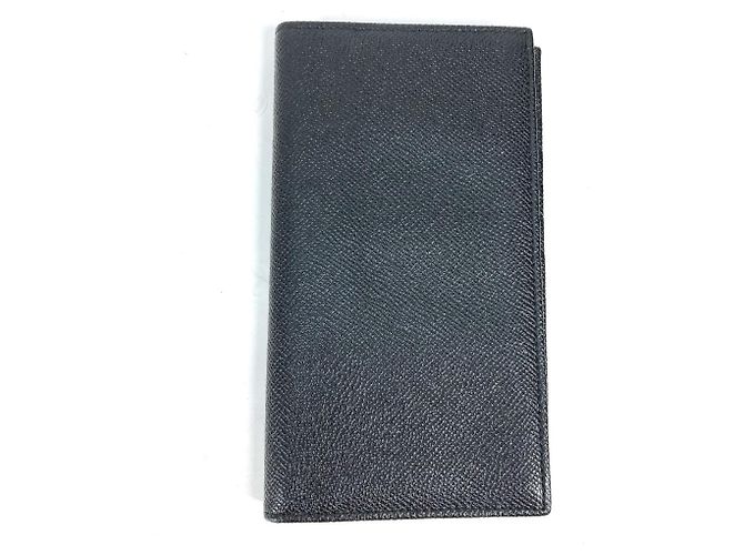 Bulgari Bvlgari schwarze Leder Bi-Fold Geldbörse