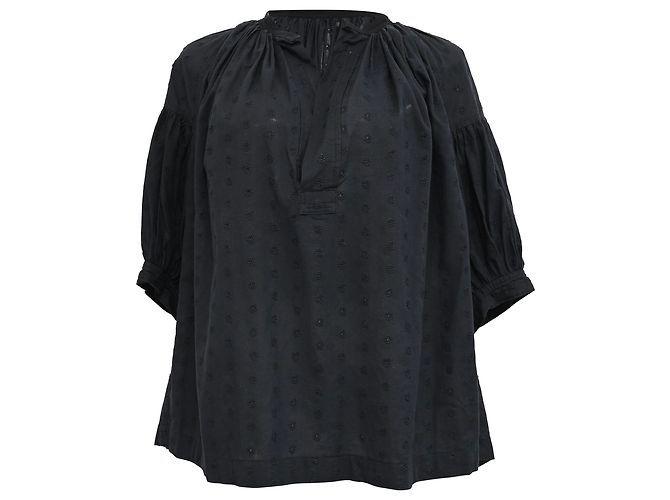 Comme Des Garcons Blusa con occhielli Tricot Comme Des Garçons in cotone nero