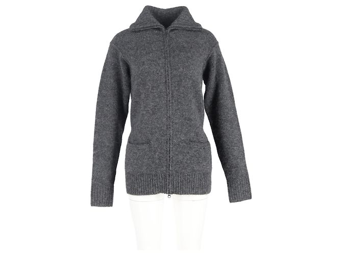 Isabel Marant Zip-Cardigan aus grauer Wolle