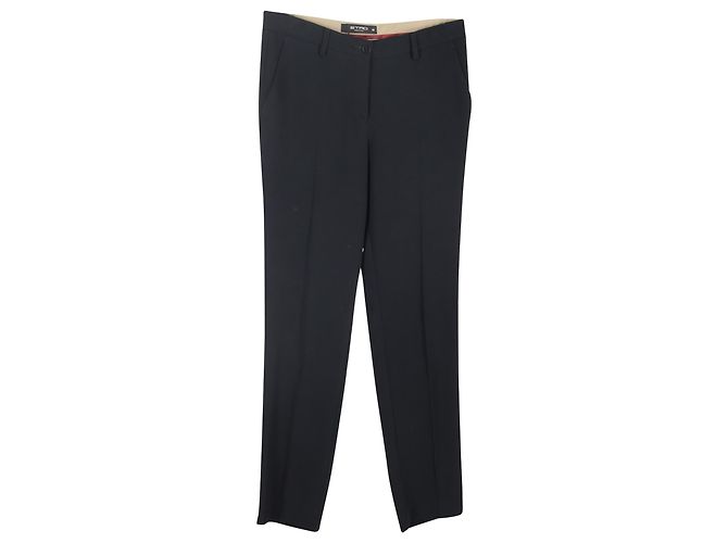 Etro gerade geschnittene Hose aus schwarzem Polyester