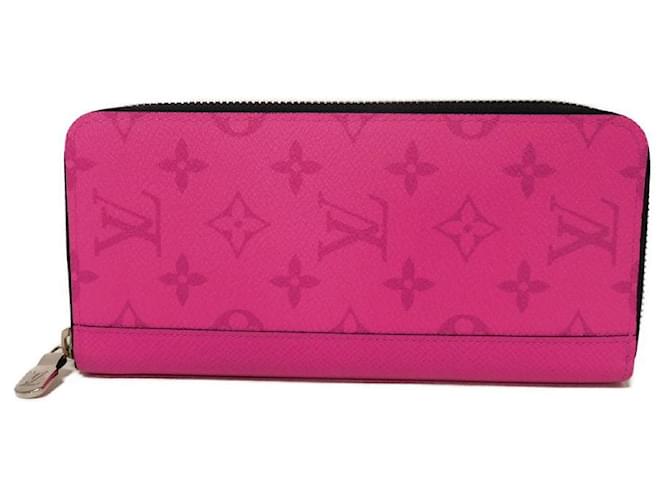 Louis Vuitton Zippy Wallet Taiga Monogram Long Wallet Pink Leather  ref.2517606
