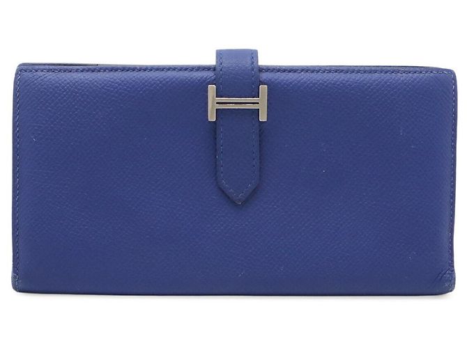Hermès Hermes Béarn Soufflet Epsom Long Wallet Blue